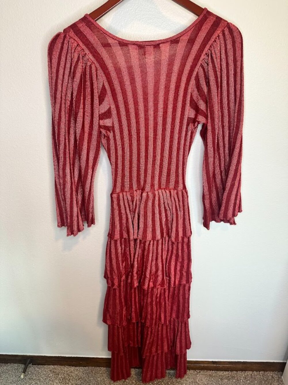 Anthropologie Cecilia Prado Twist Front Deep V Tiered Maxi Dress - S - Picture 3 of 11
